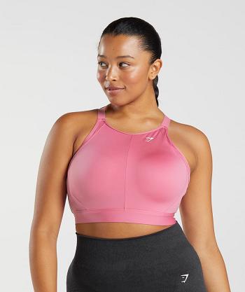 Gymshark High Neck High Support Sport Bh Dam Rosa | SE 2850NWY
